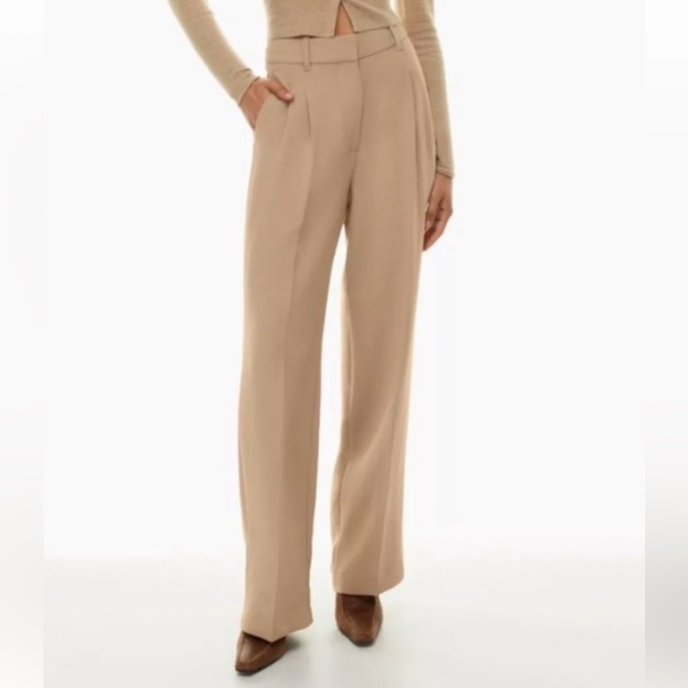 Wilfred Pleated Crepe High Waist Trouser The Effortless Pant in Size 10